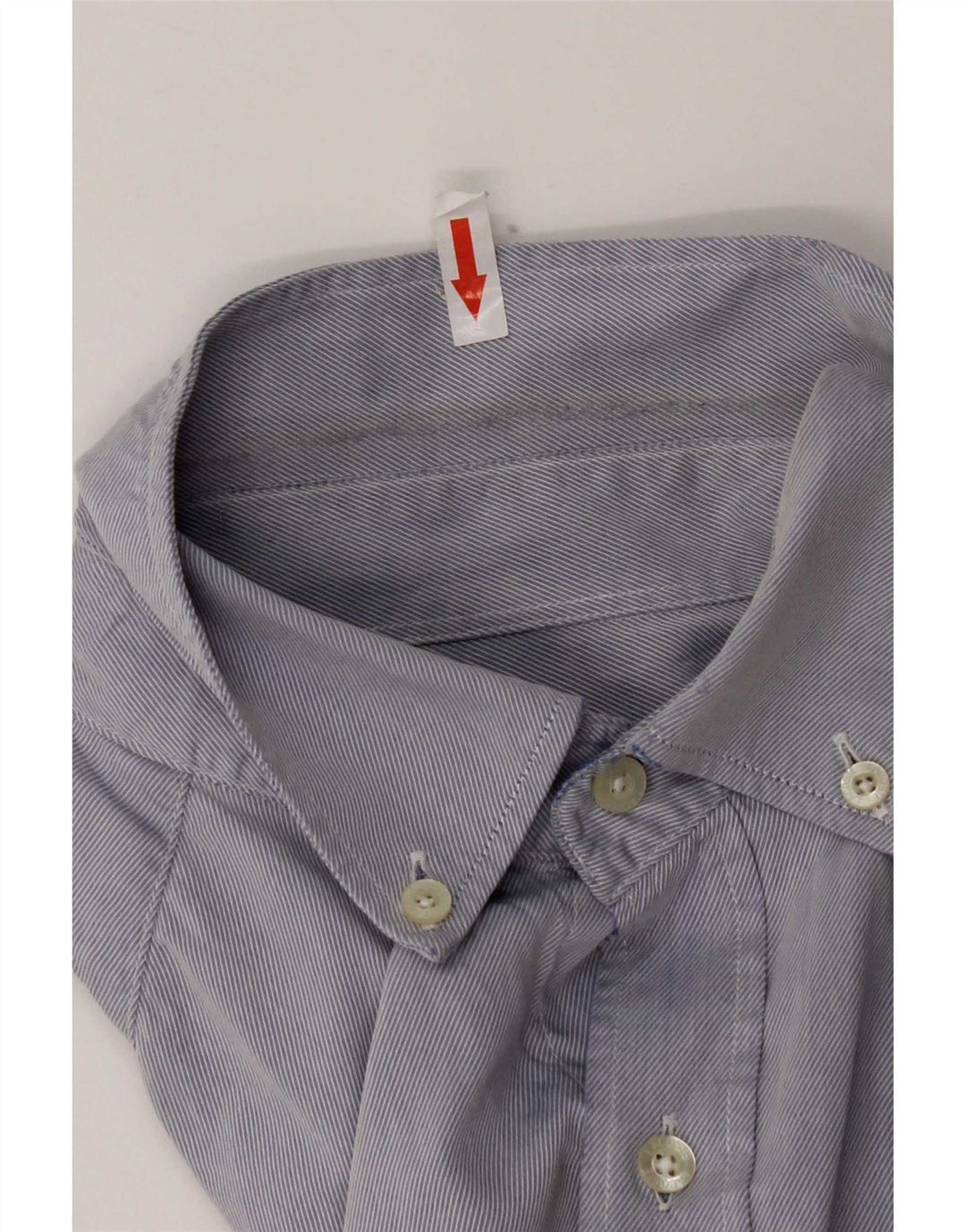 Ανδρικό πουκάμισο Lacoste Μέγεθος 39 Small Blue Pinstripe Βαμβακερό