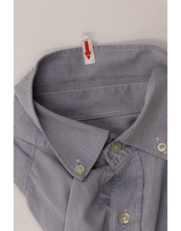 Ανδρικό πουκάμισο Lacoste Μέγεθος 39 Small Blue Pinstripe Βαμβακερό