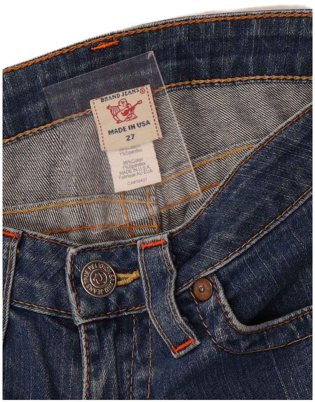 True Religion Γυναικείο ίσιο τζιν W27 L30 Μπλε βαμβακερό