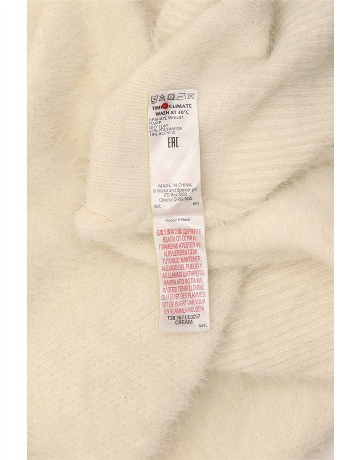 Marks & Spencer Γυναικείο πουλόβερ με λαιμόκοψη UK 16 Large Off White