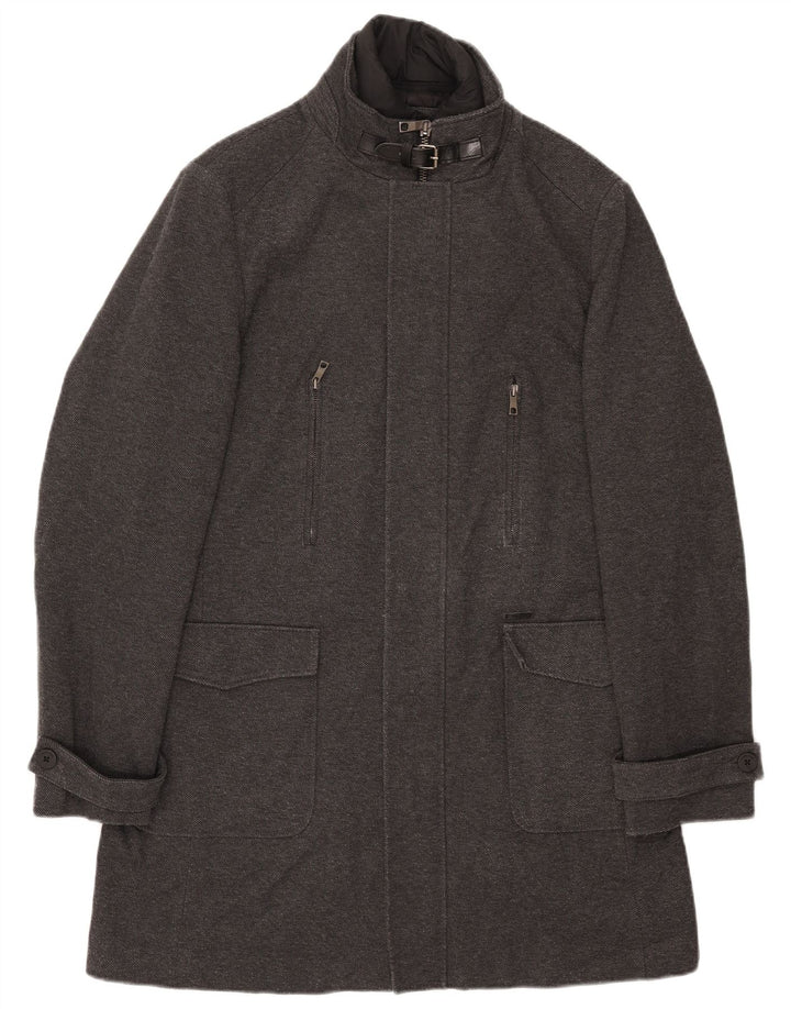 Ανδρικό παλτό ZARA UK 42 XL Γκρι Πολυεστέρας