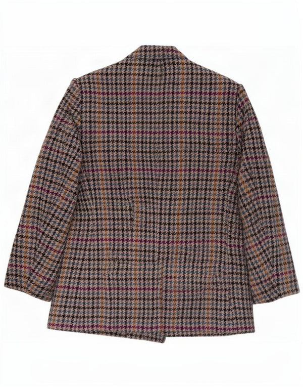 Vintage Ανδρικό σακάκι με διπλό στήθος UK 38 Medium Grey Houndstooth