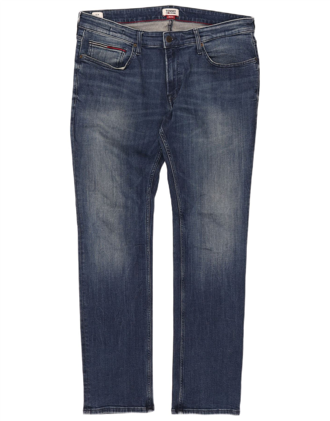 TOMMY HILFIGER Ανδρικό Slim Jeans W38 L34 Μπλε Βαμβακερό