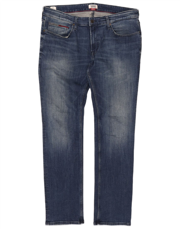 TOMMY HILFIGER Ανδρικό Slim Jeans W38 L34 Μπλε Βαμβακερό
