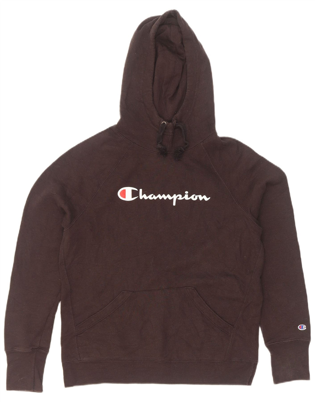 Champion Mens Graphic Hoodie Jumper XS Black Polyester