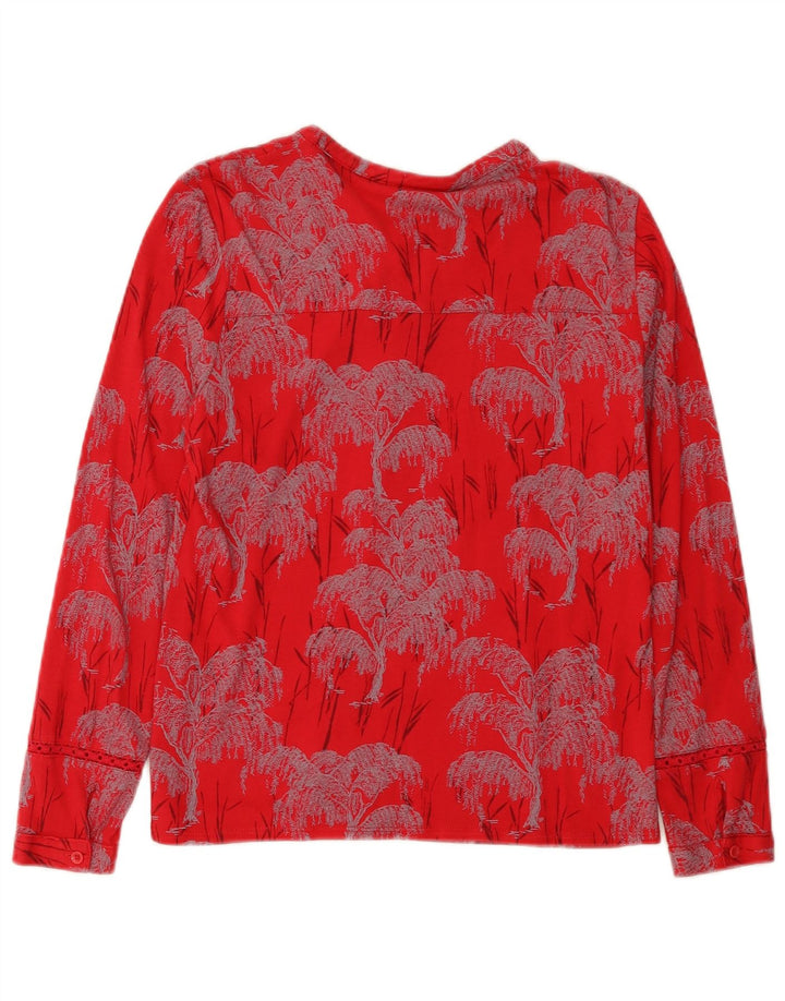 White Stuff γυναικείο πουκάμισο μπλούζα UK 8 Small Red Floral Modal