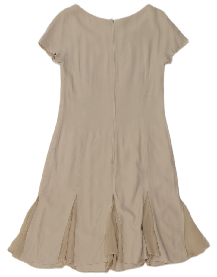 VINTAGE Γυναικείο φόρεμα A-Line UK 12 Medium White