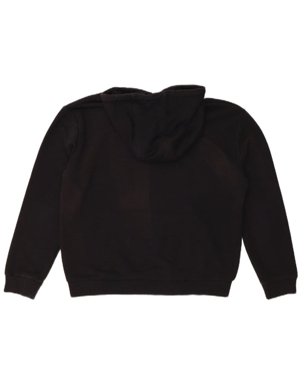 FILA Γυναικείο Hoodie Jumper UK 16 Large μαύρο βαμβακερό