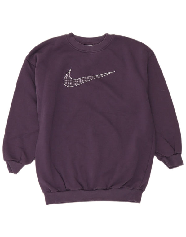 Γραφικό φούτερ Nike για κορίτσια πουλόβερ 12-13 ετών Μεγάλο μωβ βαμβακερό