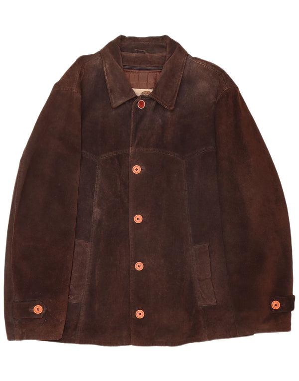 Ανδρικό Suede Jacket Conbipel IT 54 XL Καφέ Δερμάτινο
