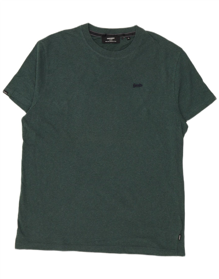 Superdry Ανδρικό T-Shirt Top XL Πράσινο βαμβακερό