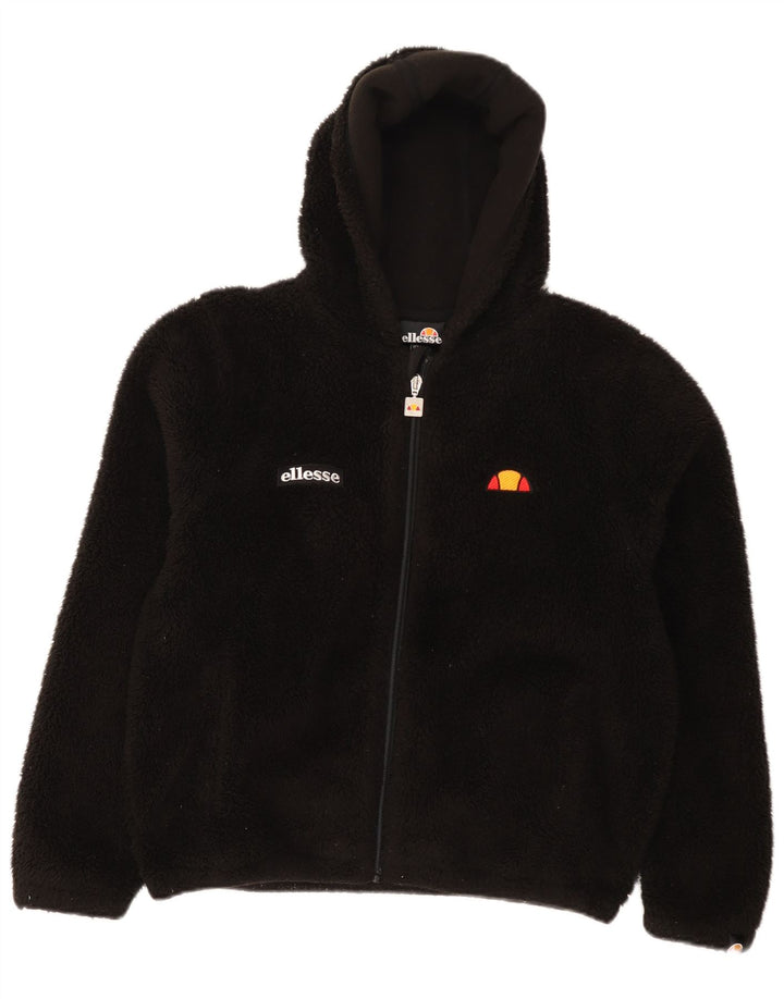 Ellesse Girls Hooded Fleece Jacket 12-13 Years Black Polyester