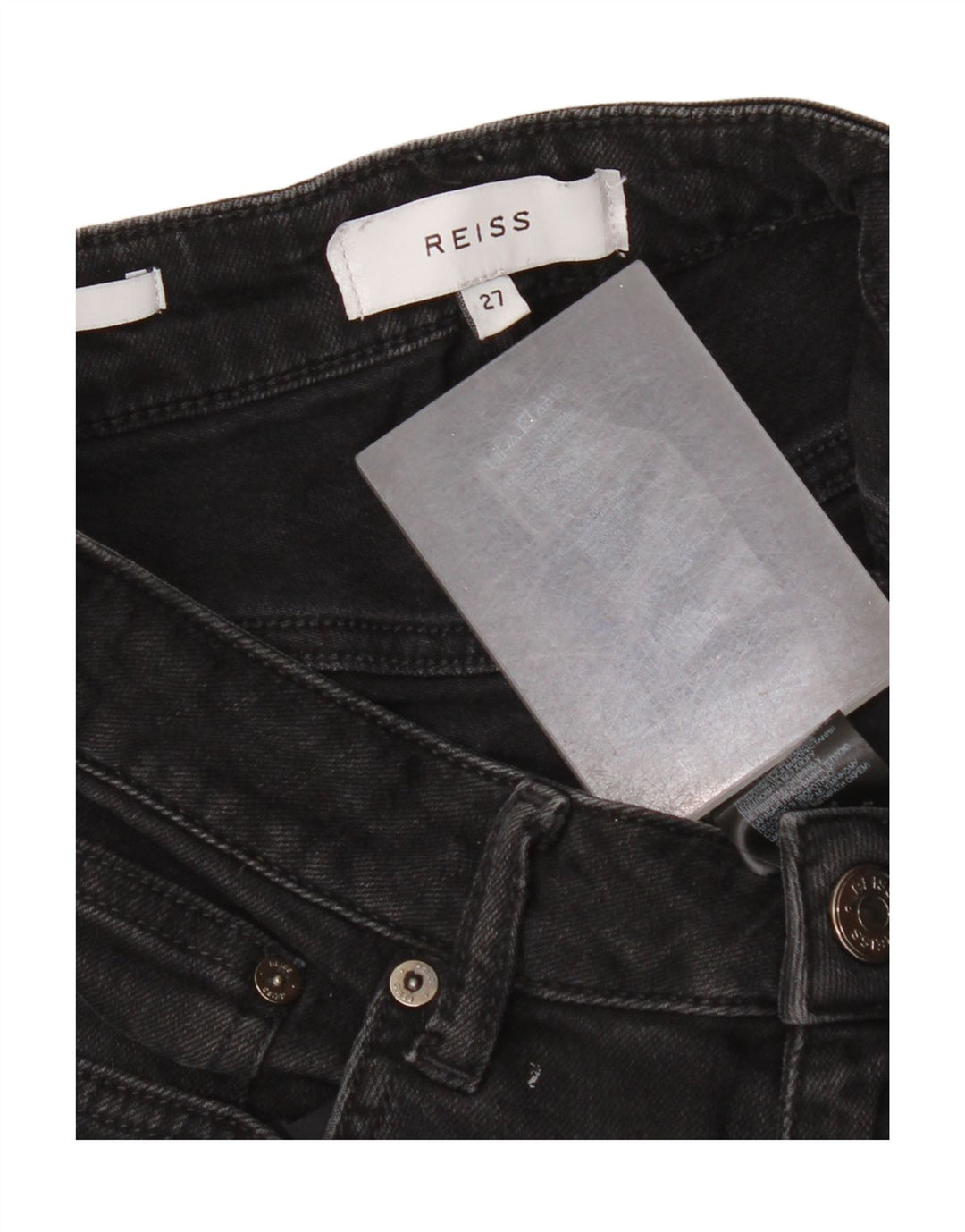 Reiss Γυναικείο Slim Jeans W27 L26 Μαύρο βαμβακερό