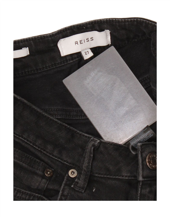 Reiss Γυναικείο Slim Jeans W27 L26 Μαύρο βαμβακερό