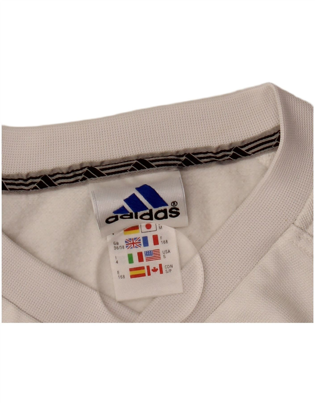 Ανδρική φούτερ ADIDAS, φαρδιά, φούτερ UK 36/38 Small White Polyester