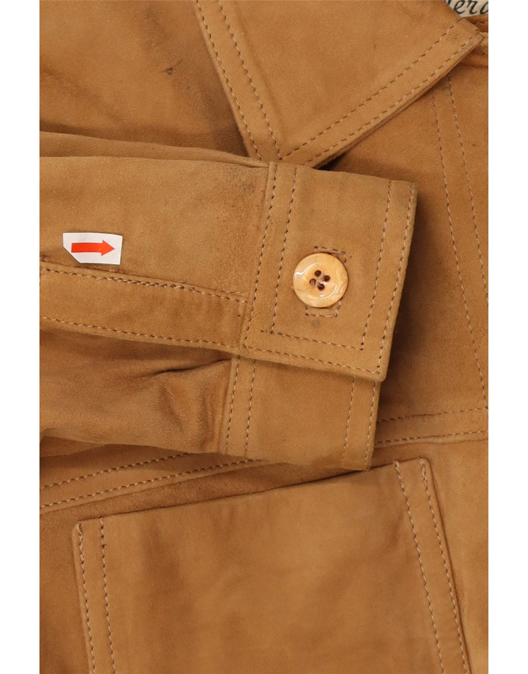 Γυναικείο Suede Jacket VINTAGE Loose Fit UK 18 XL Δερμάτινο καφέ