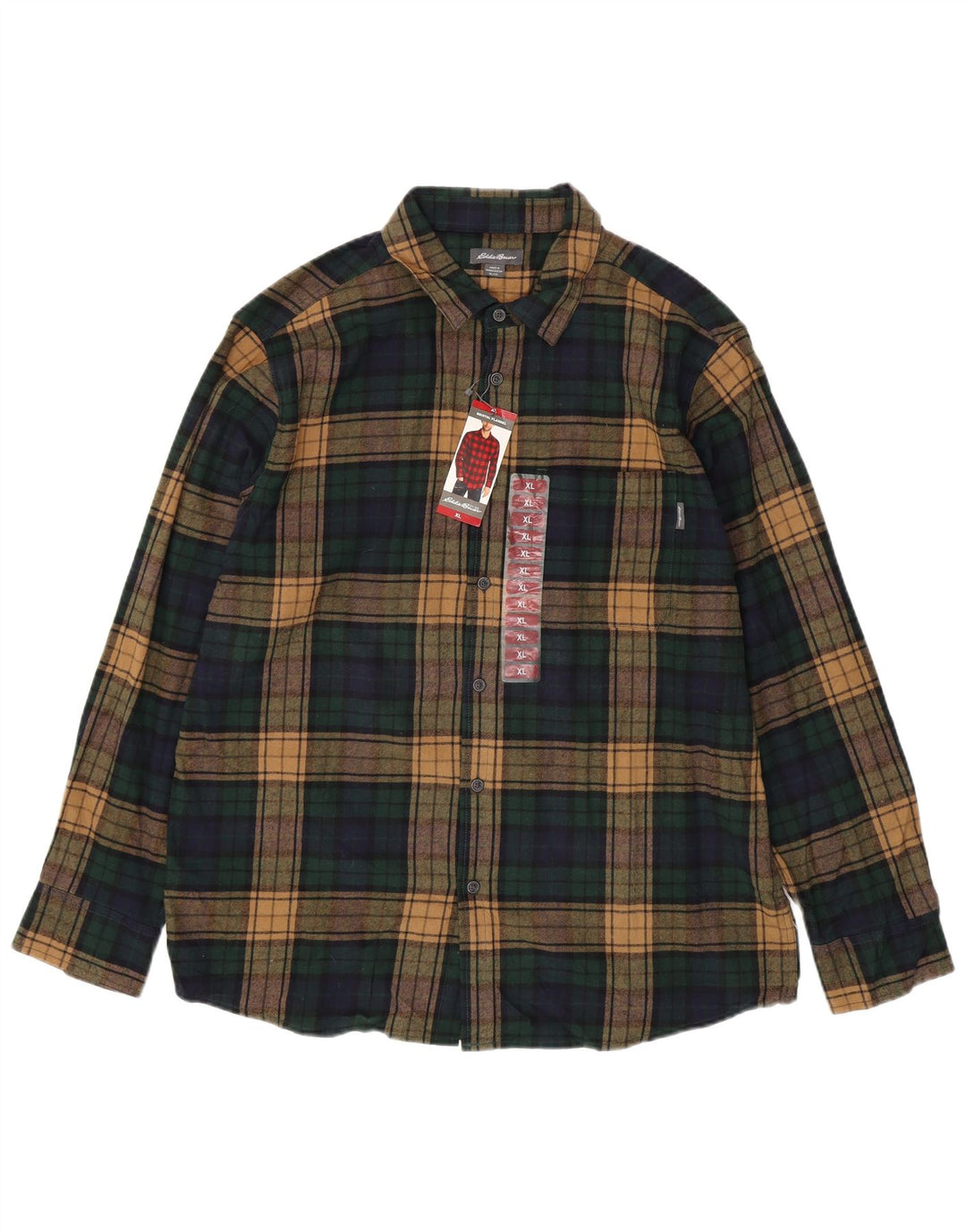 Ανδρικό φανελένιο πουκάμισο EDDIE BAUER XL Πράσινο βαμβακερό