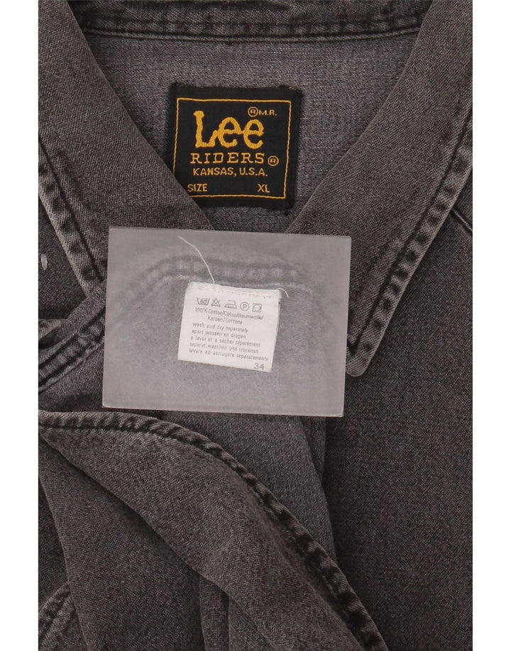 Lee Mens Riders Τζιν Πουκάμισο XL Γκρι βαμβακερό