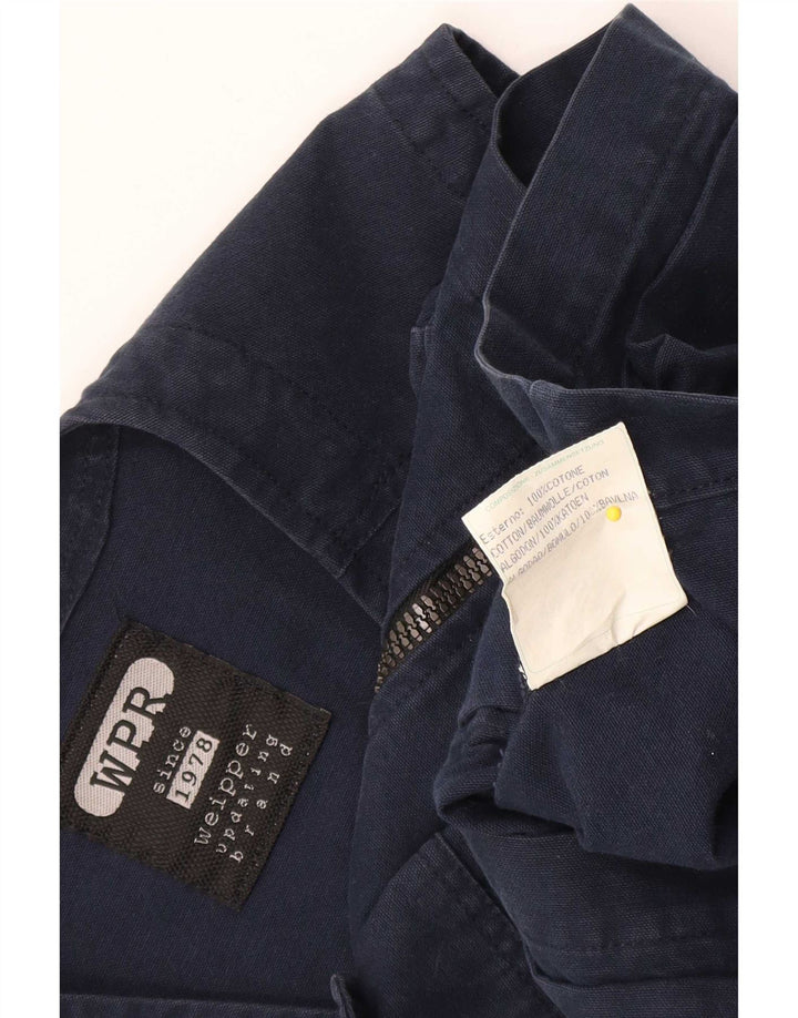 Weipper Mens Utility Gilet UK 38 Medium Navy Blue Cotton