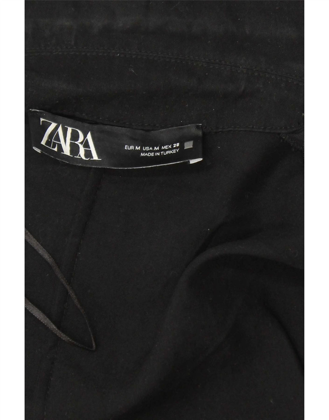 Zara Γυναικείο Ανοιχτό Πανωφόρι UK 14 Medium Black Lyocell