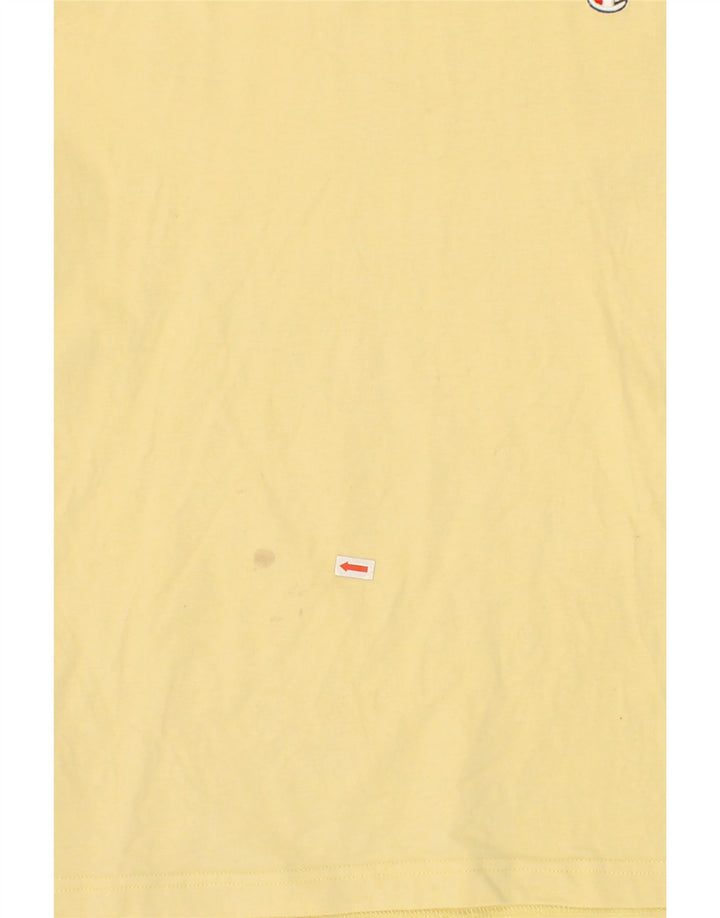 CHAMPION Mens T-Shirt Top Medium Yellow Cotton Vintage Champion and Second-Hand Champion from Messina Hembry 