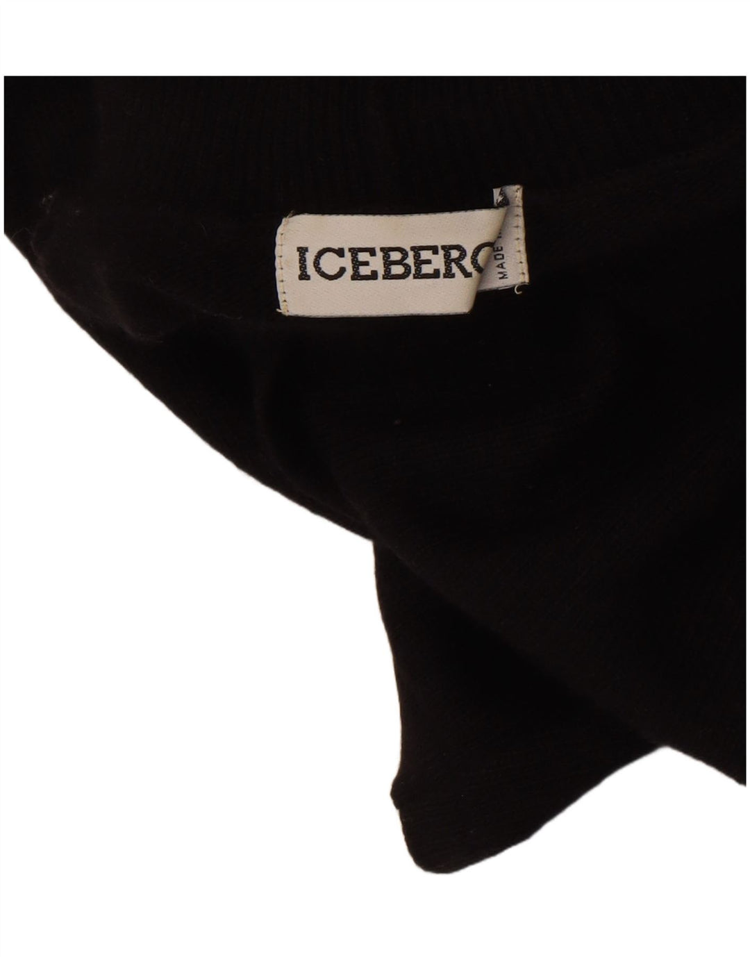 Iceberg Γυναικείο πουλόβερ Looney Tunes με ρολό πουλόβερ IT 46 μεγάλο μαύρο μαλλί