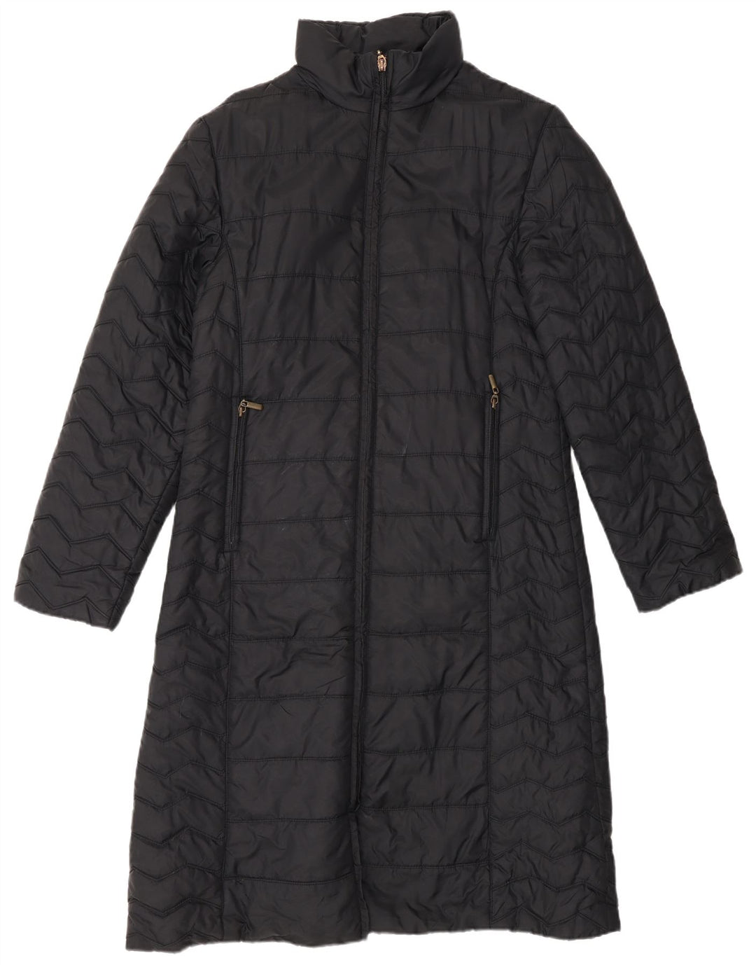 Zara Γυναικείο παλτό UK 14 Large Black Nylon