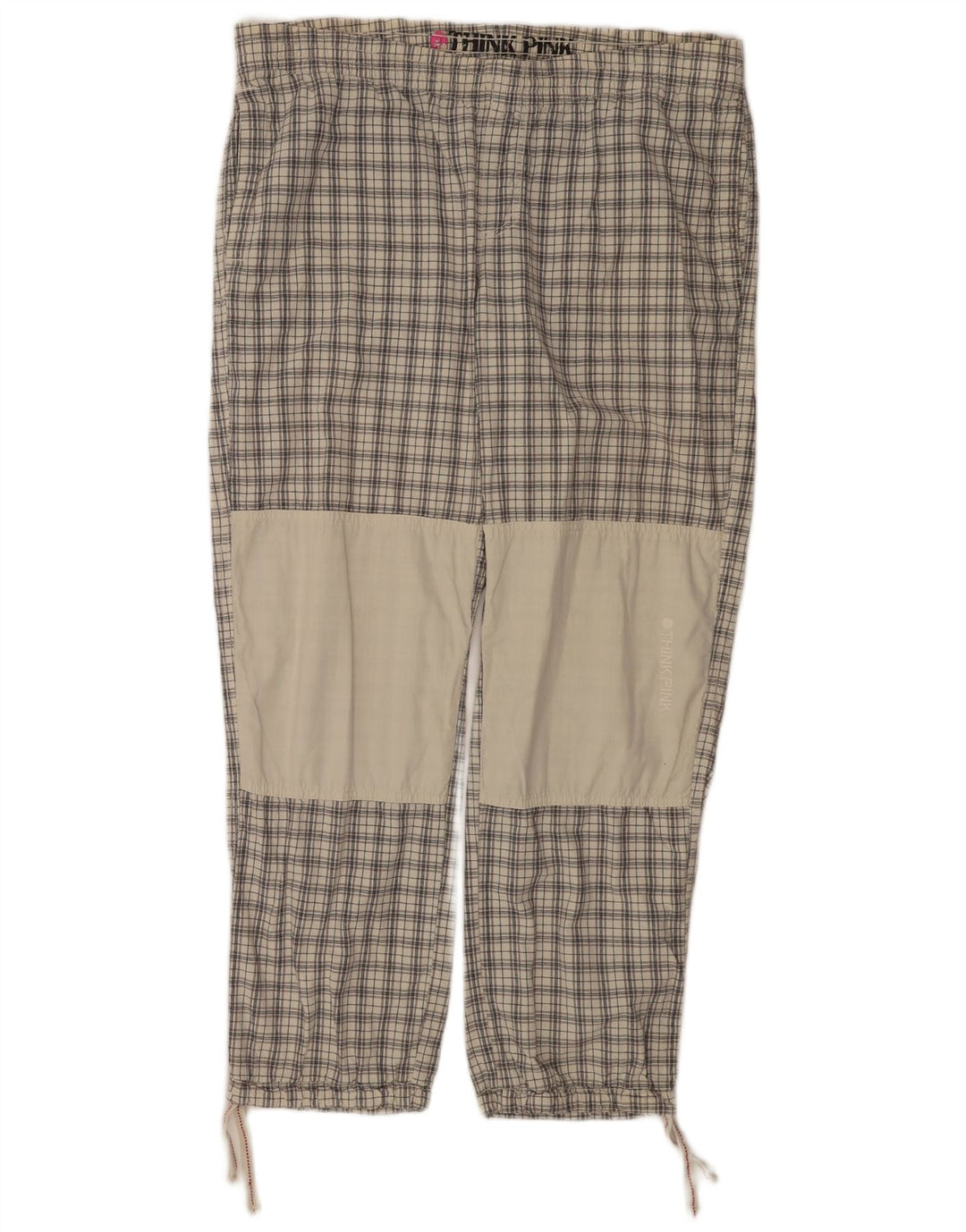Think Pink Ανδρικό παντελόνι Jogger Large W36 L28 Grey Check