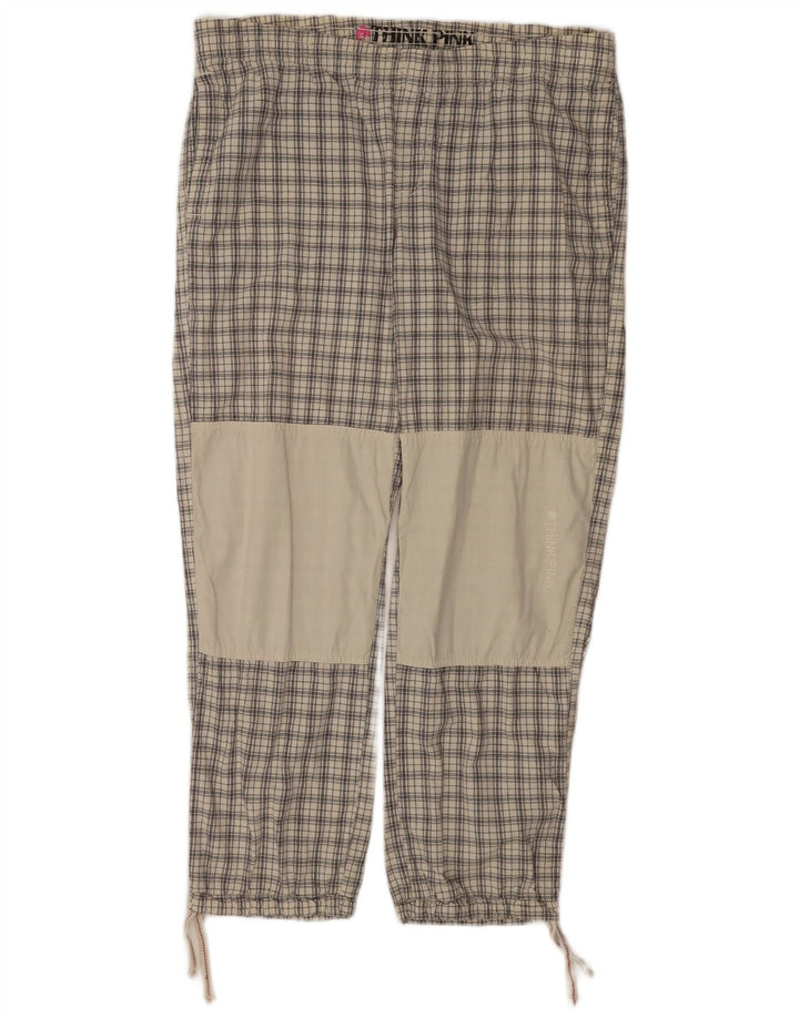Think Pink Ανδρικό παντελόνι Jogger Large W36 L28 Grey Check