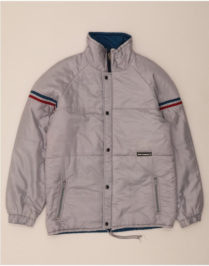 VINTAGE Mens Reversible Padded Jacket IT 56 3XL Grey Polyamide Vintage Vintage and Second-Hand Vintage from Messina Hembry 