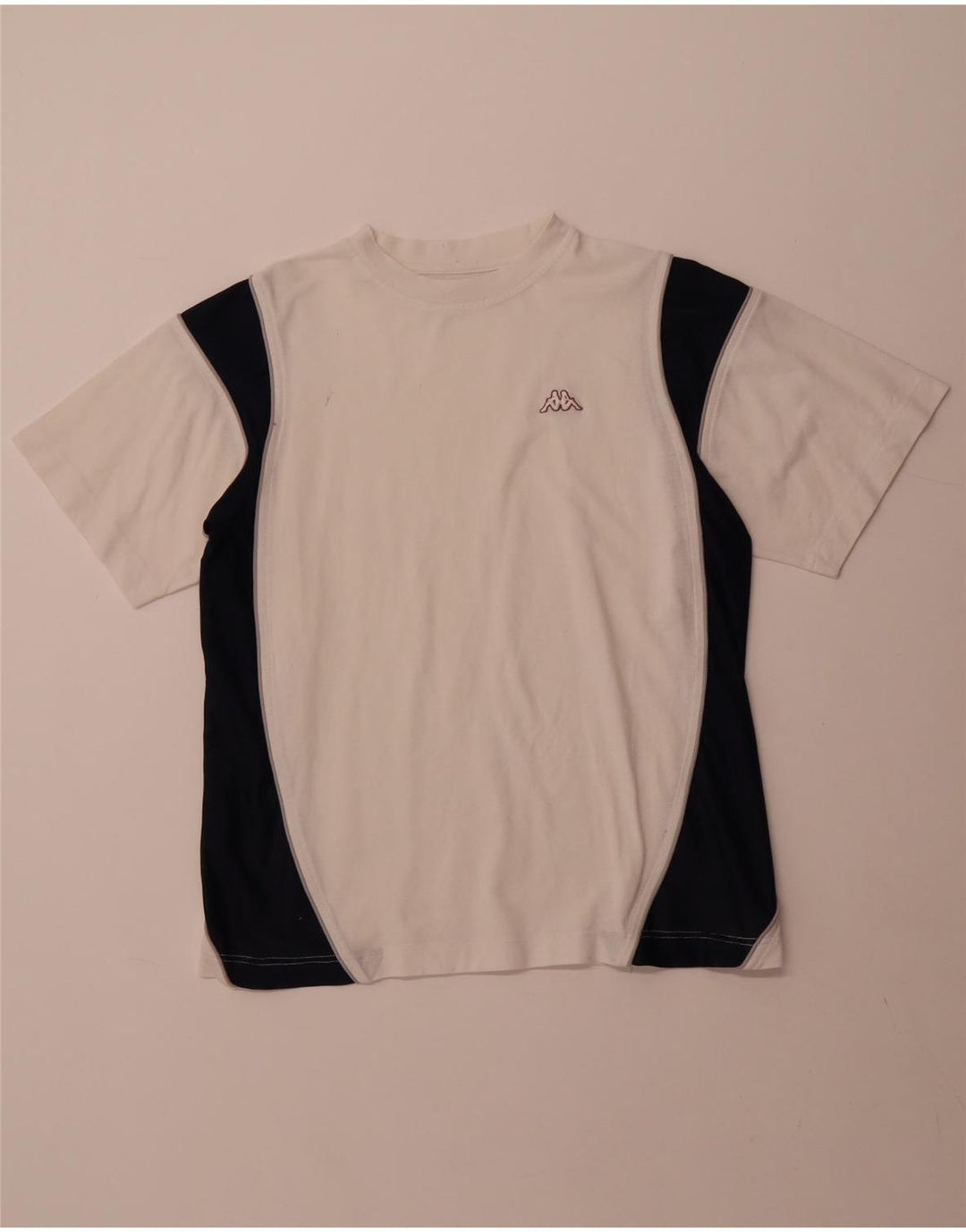 Ανδρικό T-Shirt KAPPA Top Small White Colourblock Cotton Sports