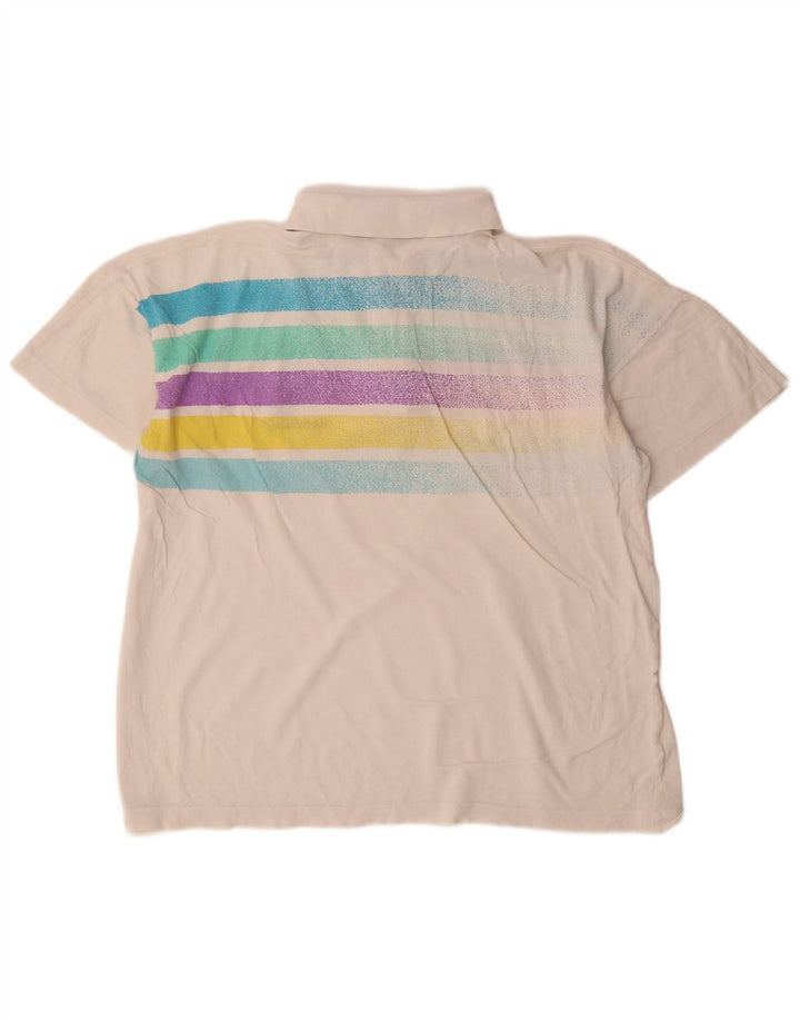 Ανδρικό πουκάμισο πόλο Sergio Tacchini, Βαμβακερό μεσαίο λευκό ριγέ