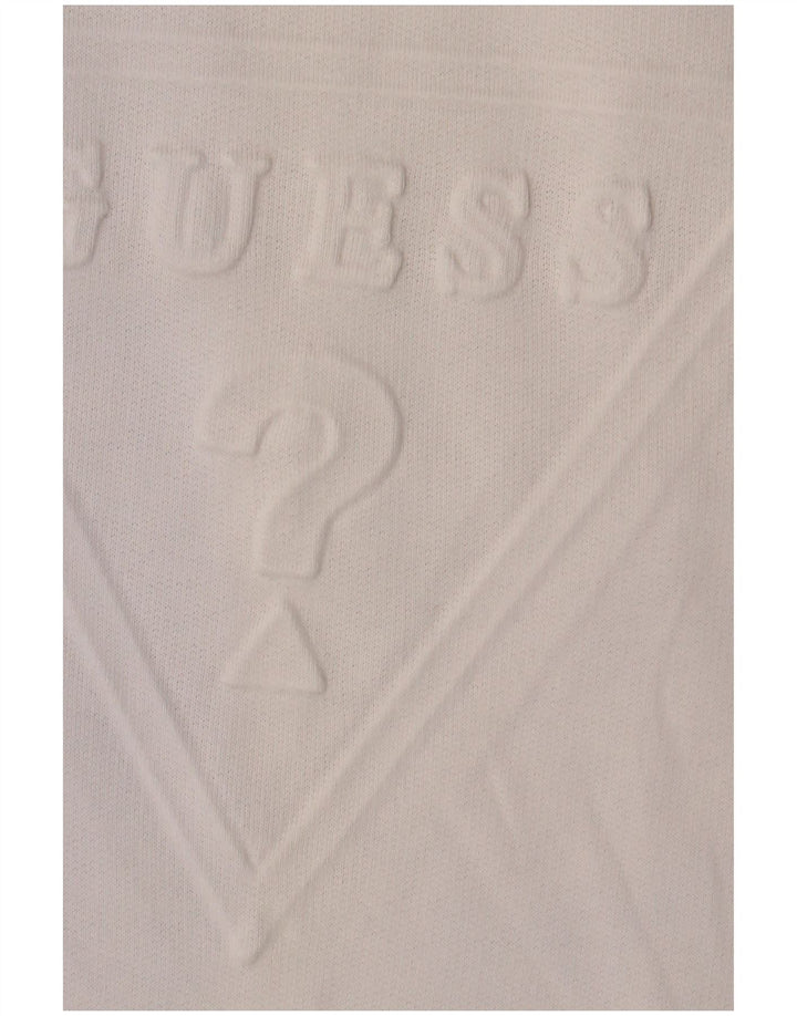 Ανδρικό γραφικό φούτερ Guess Jumper XL από λευκό βαμβακερό