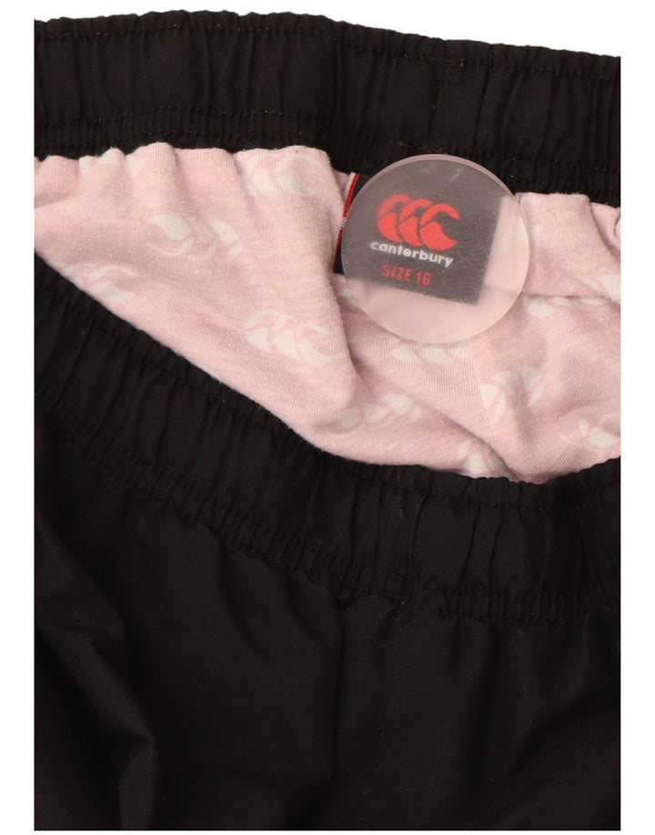 CANTERBURY Ανδρικά γραφικά αθλητικά παντελόνια UK 16 Large Black Polyester