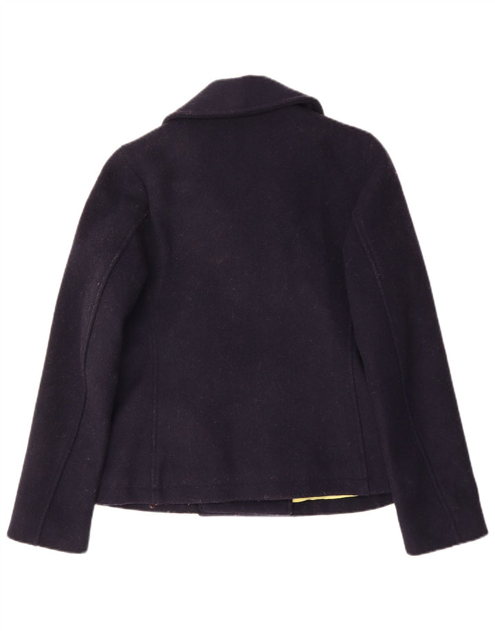 Fat Face Γυναικείο παλτό μπιζελιού UK 10 Small Navy Blue Wool