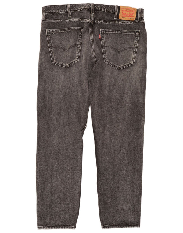 Levi's Mens 502 Tapered Jeans W38 L32 Γκρι βαμβακερό