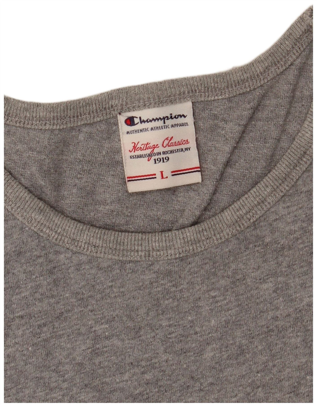 CHAMPION Womens Heritage Classics Graphic T-shirt Top UK 14 Large Grey