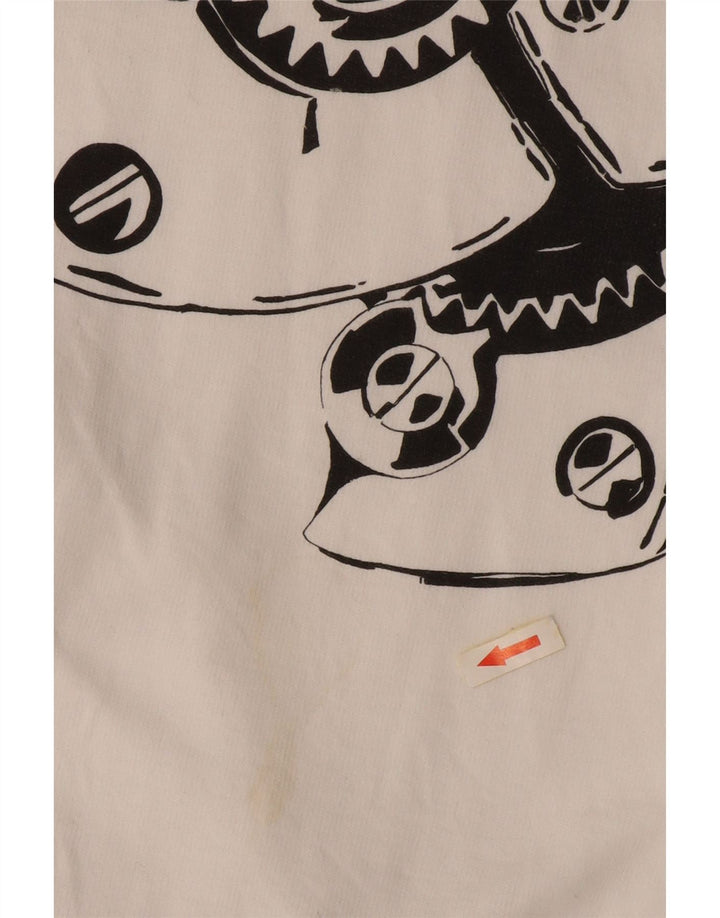 Ανδρικό φούτερ με φερμουάρ VINTAGE 2XL λευκό βαμβακερό