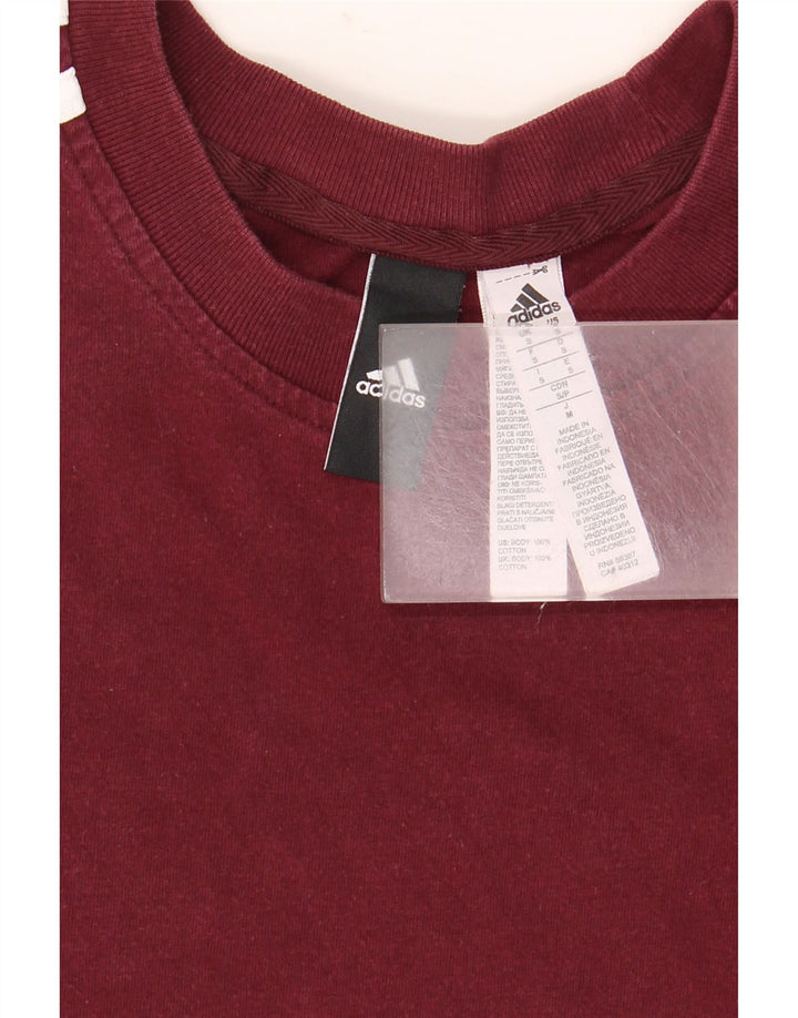 Ανδρικό T-Shirt ADIDAS Top Small Maroon Βαμβακερό
