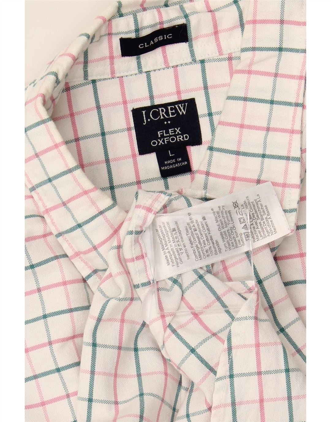 J. CREW Ανδρικό πουκάμισο Flex Oxford Classic Fit μεγάλο λευκό βαμβακερό