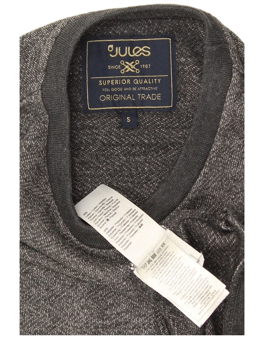 Ανδρικό φούτερ Jules Jumper Μικρό Γκρι Βαμβακερό