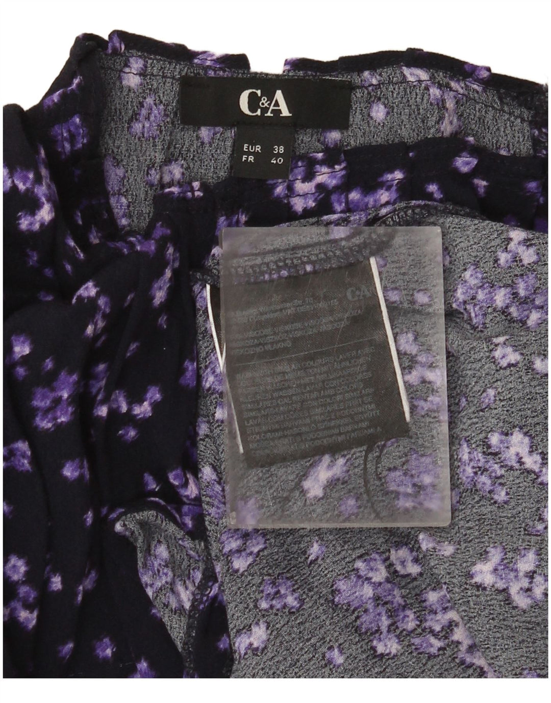 Γυναικεία μπλούζα C&A Top EU 38 Medium Purple Floral Viscose