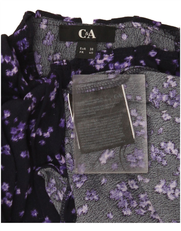 Γυναικεία μπλούζα C&A Top EU 38 Medium Purple Floral Viscose