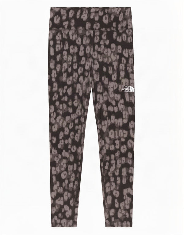 The North Face Girls Leggings 12-13 Years Large Grey Animal Print Polyester
