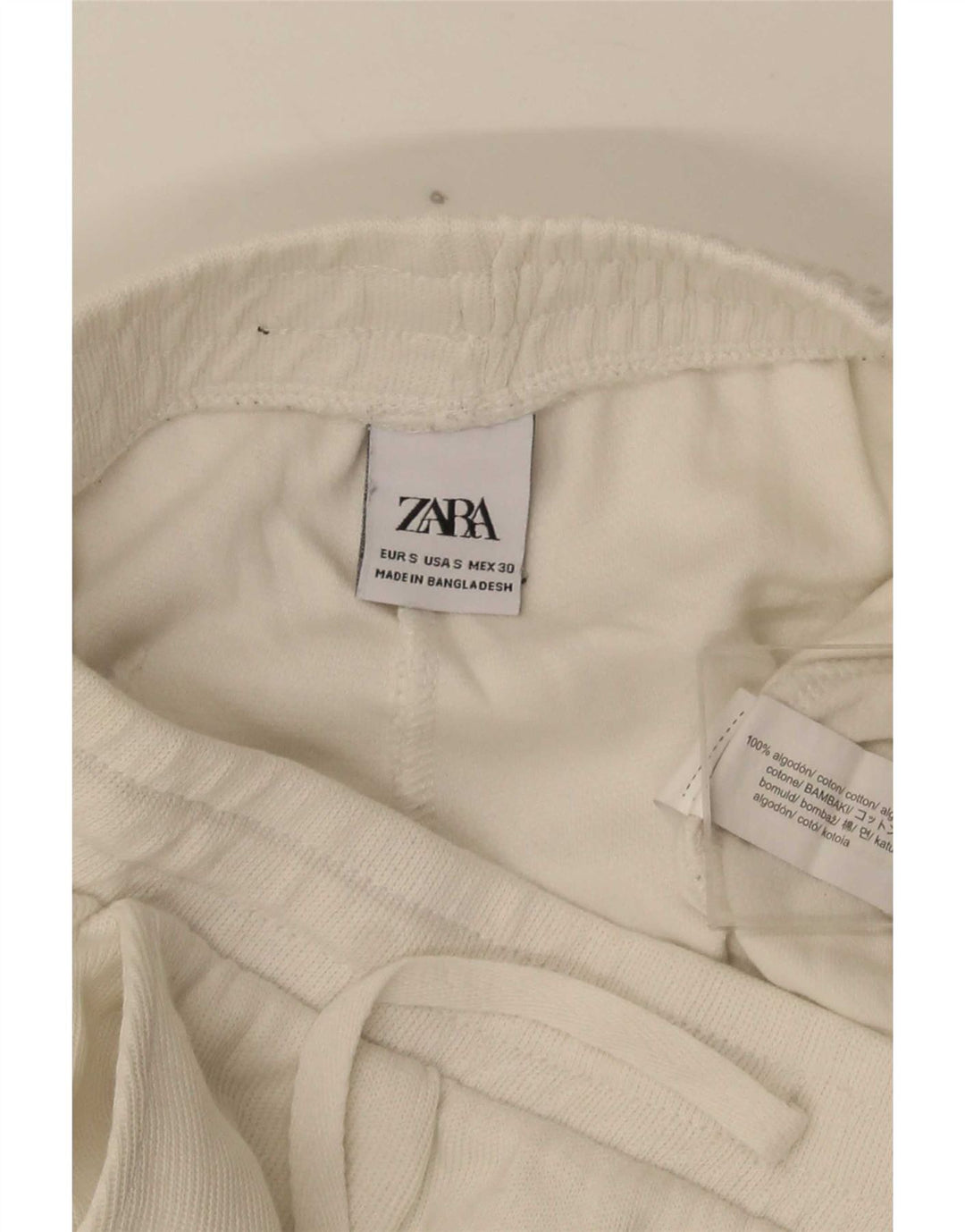 Ανδρικό αθλητικό σορτς Zara μικρό λευκό βαμβακερό