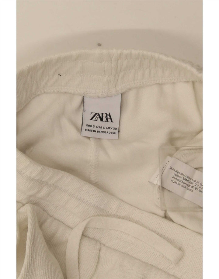 Ανδρικό αθλητικό σορτς Zara μικρό λευκό βαμβακερό