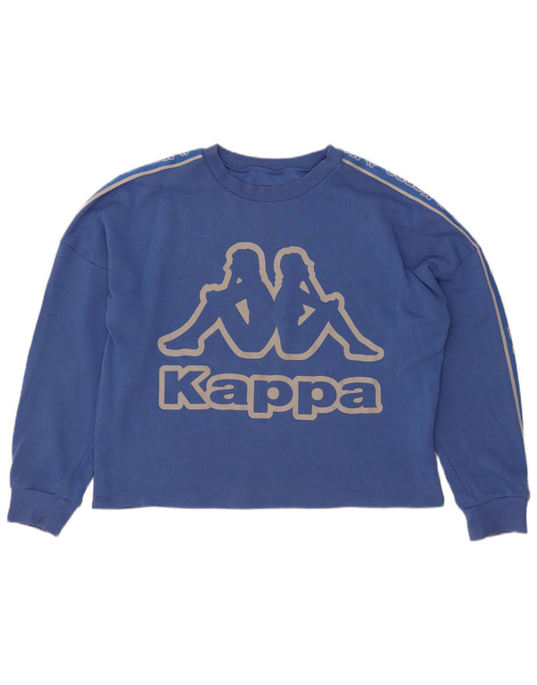 Γυναικεία φούτερ Kappa Tezenis Crop Graphic Jumper UK 14 Medium Blue