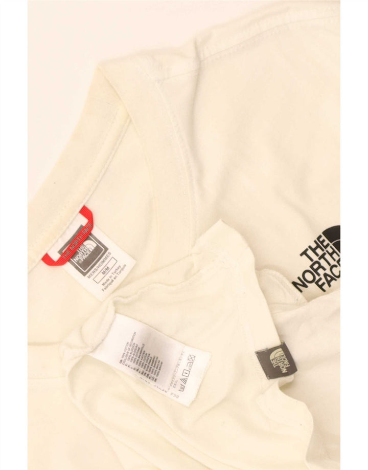 Ανδρικό γραφικό T-Shirt North Face Top από μεσαίο λευκό βαμβακερό