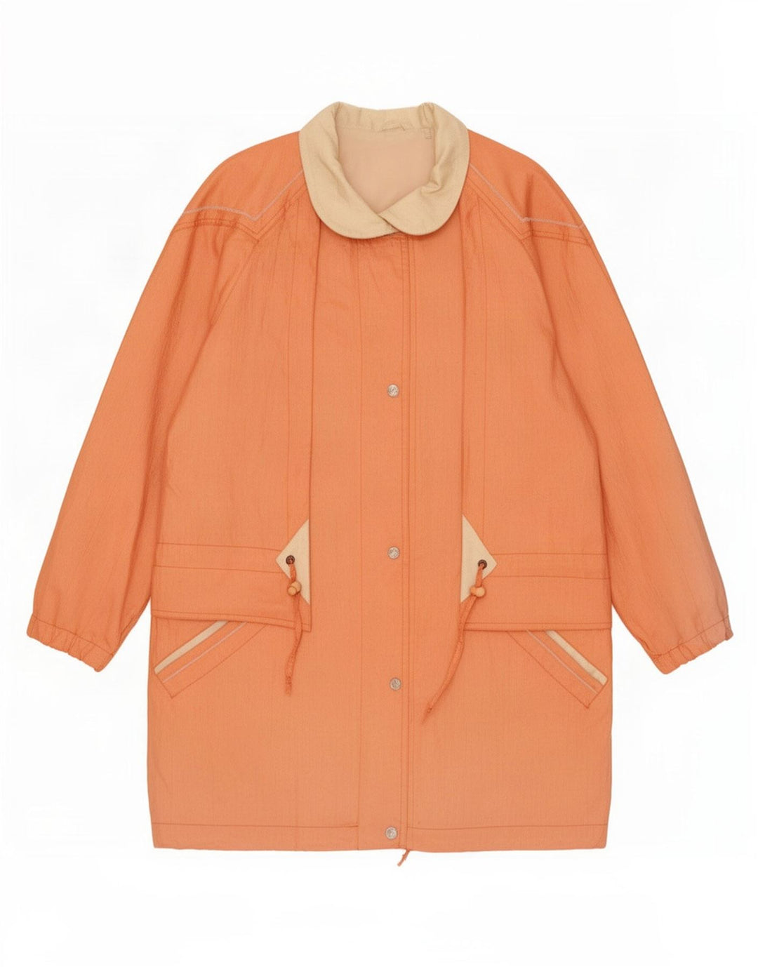 Νέο Fast Womens Parka Jacket UK 16 Large Orange Colourblock