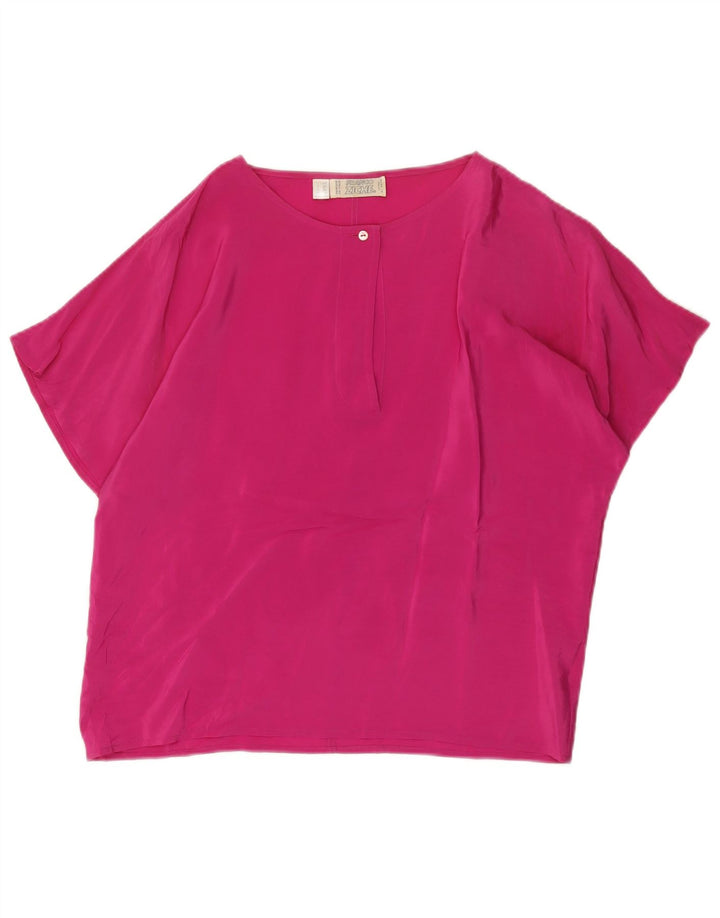 Franco Ziche Γυναικεία Μπλούζα Oversized Top UK 8 Small Pink Acetate